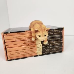 Tabby Orange Cat Shelf Sitter Figurine Collectible Kitschy Eclectic Cat Lady